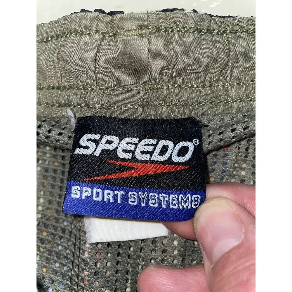 Vintage Speedo Men's Swim Trunks 90s Y2K Pattern Mens‎ Shorts Tribal Pattern
